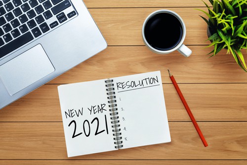 2021 resolutions on calendar