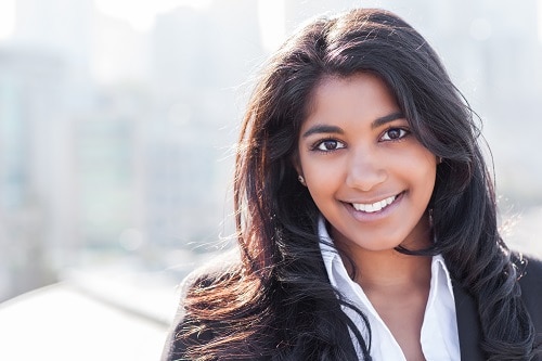 smiling businesswoman