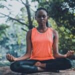 woman meditating